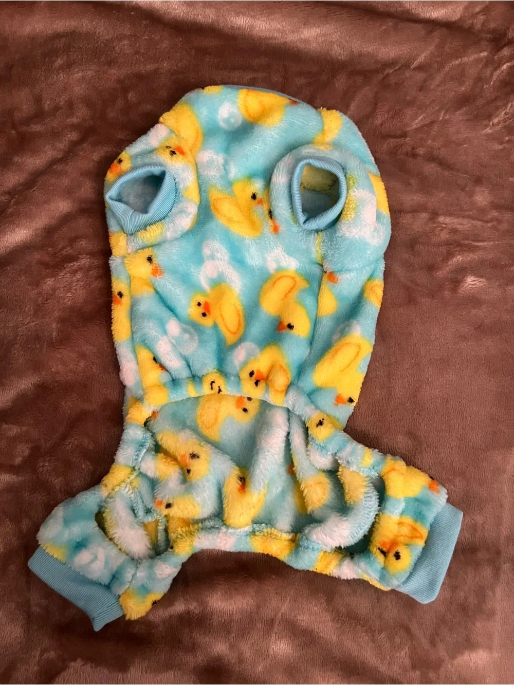 XS Frisco Rubber Duck Fleece Dog Pajamas